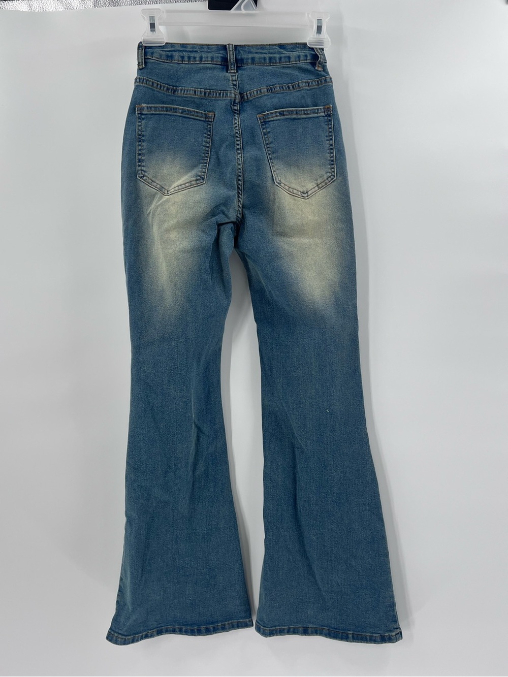 Dazy High-Waist Flared Jeans in Washed Dark Gray - Women size small NWT - Picture 9 of 12